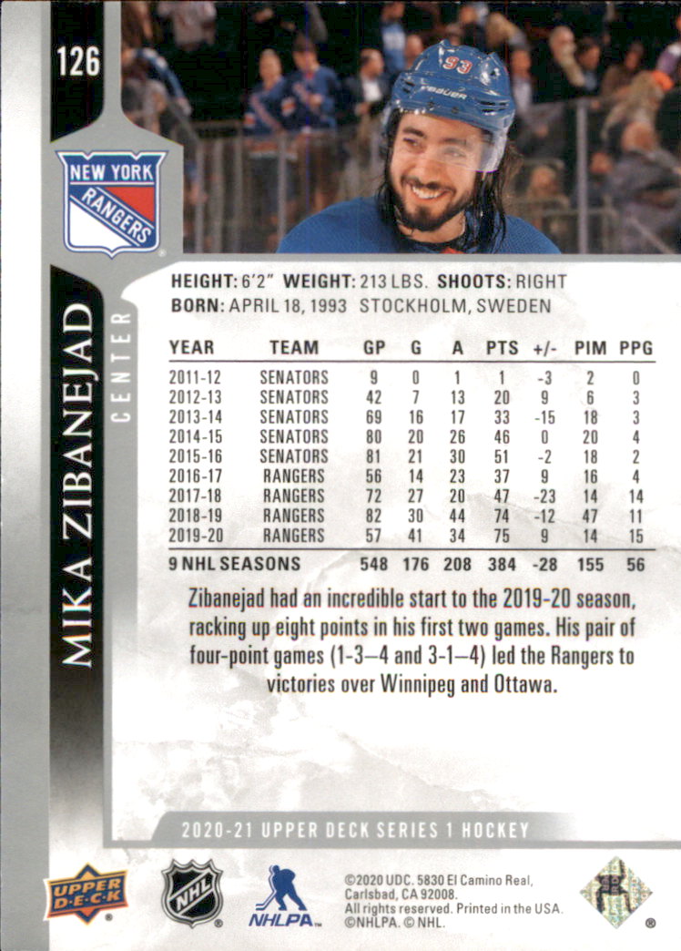 A7774- 2020-21 Upper Deck Hockey Karte #S 1-250 -du Pick- 15 + Gratis US Schiff - Bild 209 von 327