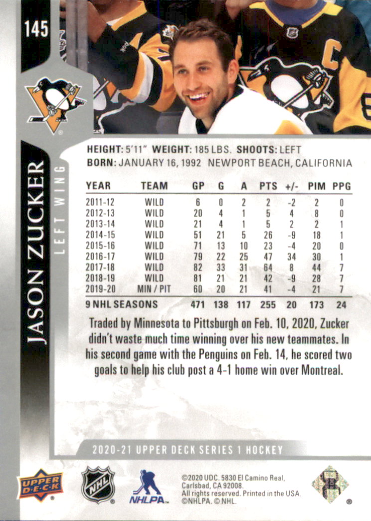 A7774- 2020-21 Upper Deck Hockey Karte #S 1-250 -du Pick- 15 + Gratis US Schiff - Bild 243 von 327