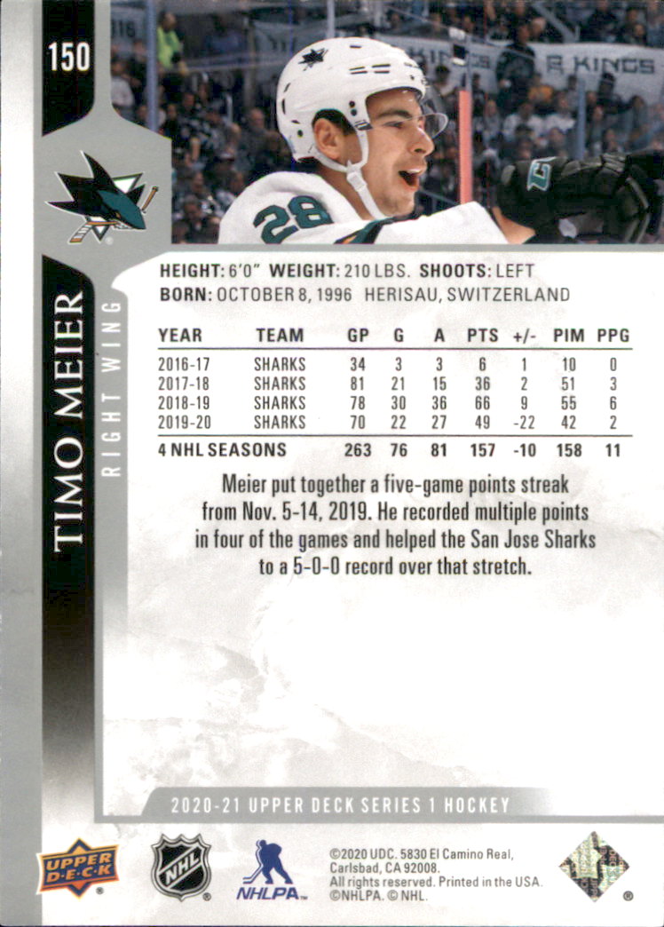 A7774- 2020-21 Upper Deck Hockey Karte #S 1-250 -du Pick- 15 + Gratis US Schiff - Bild 249 von 327
