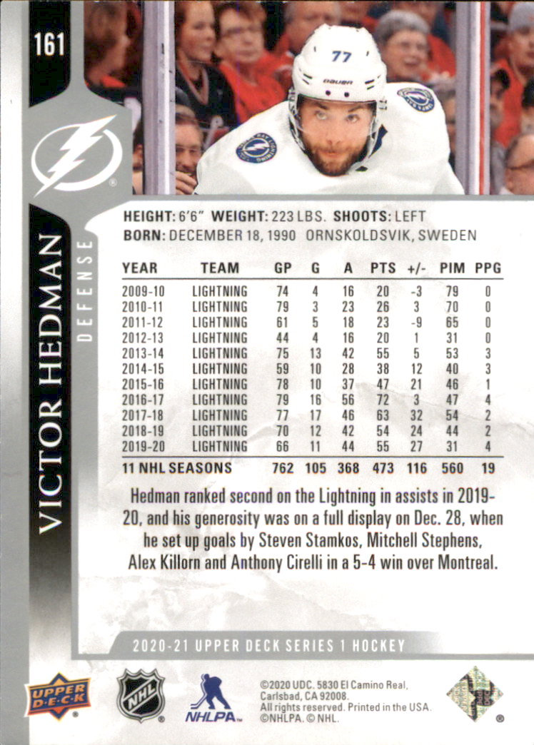 A7774- 2020-21 Upper Deck Hockey Karte #S 1-250 -du Pick- 15 + Gratis US Schiff - Bild 269 von 327