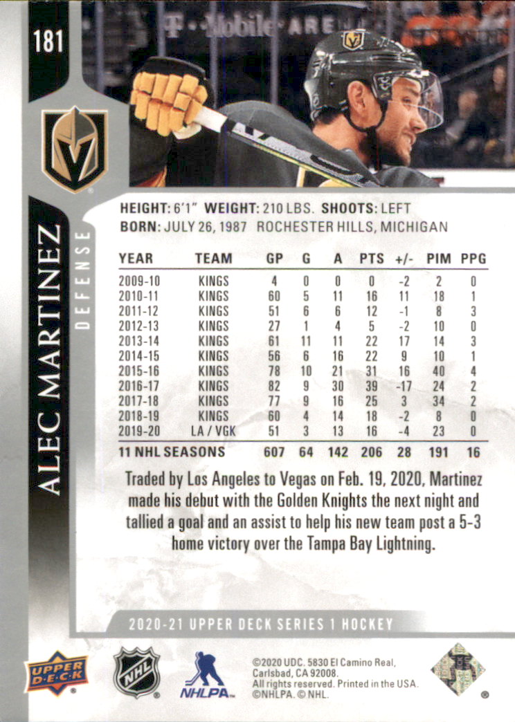 A7774- 2020-21 Upper Deck Hockey Karte #S 1-250 -du Pick- 15 + Gratis US Schiff - Bild 301 von 327