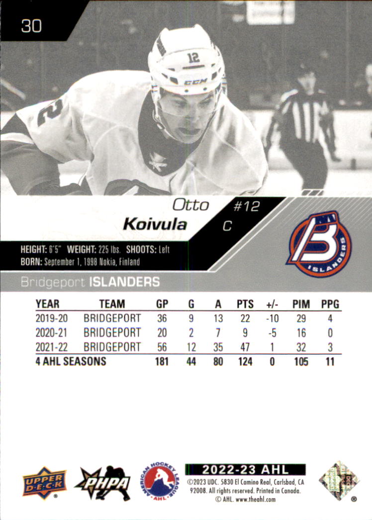 2022-23 Upper Deck AHL Hockey Card Pick (Base)