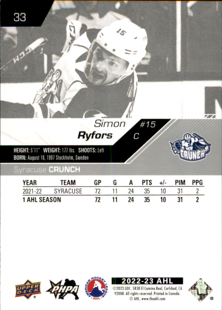 2022-23 Upper Deck AHL Hockey Card Pick (Base)