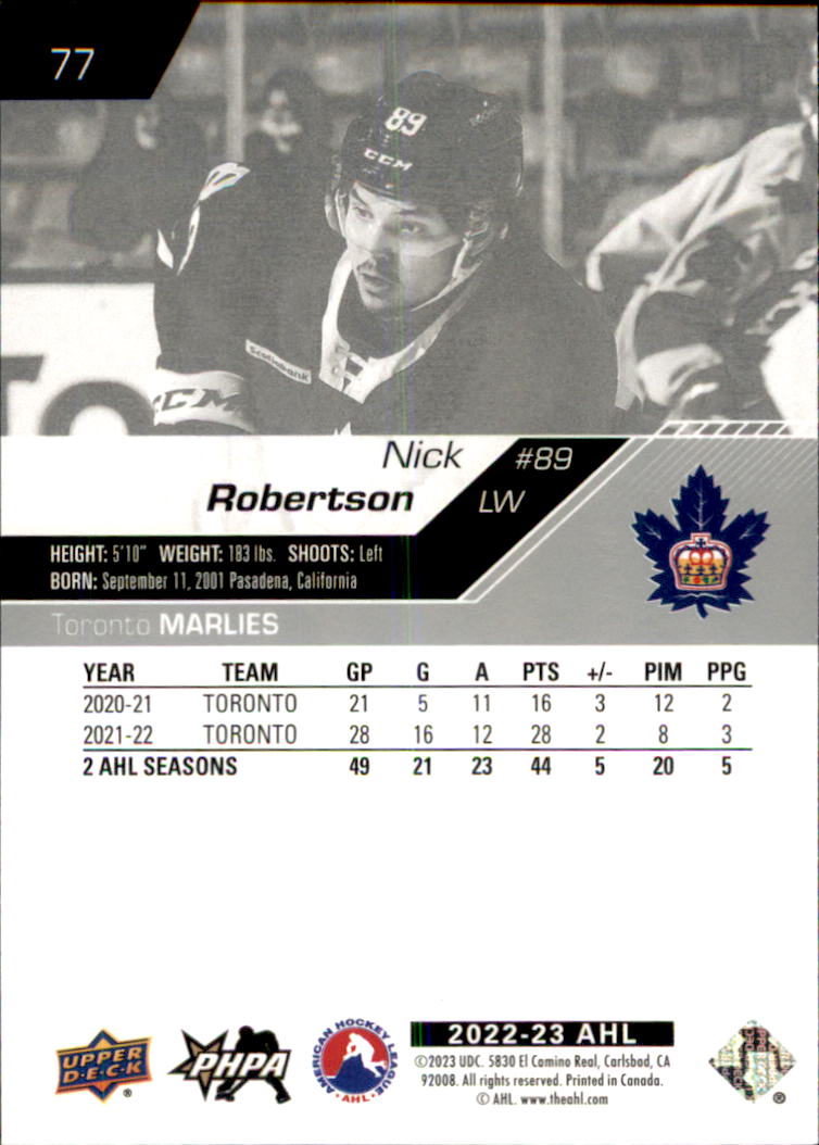 2022-23 Upper Deck AHL Hockey Card Pick (Base)