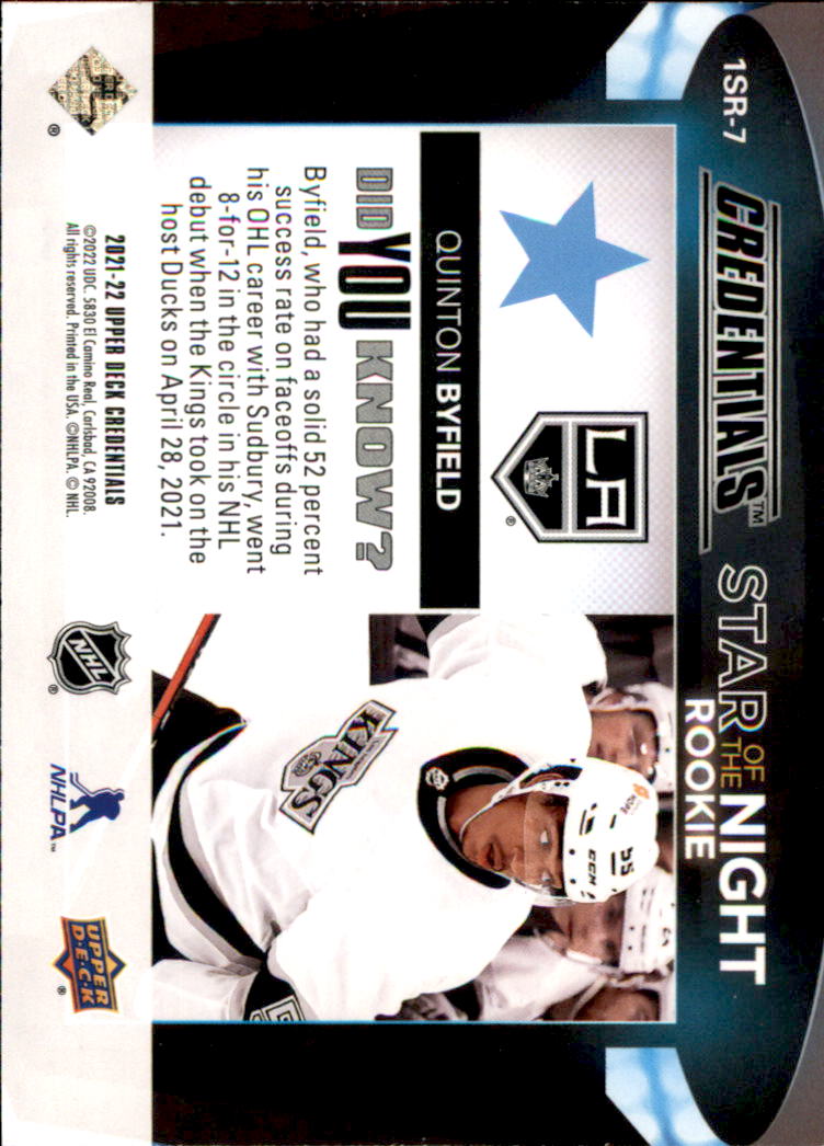 B5537- 2021-22 Upper Deck Credentials Hockey Cards -You Pick- 15+ FREE US SHIP