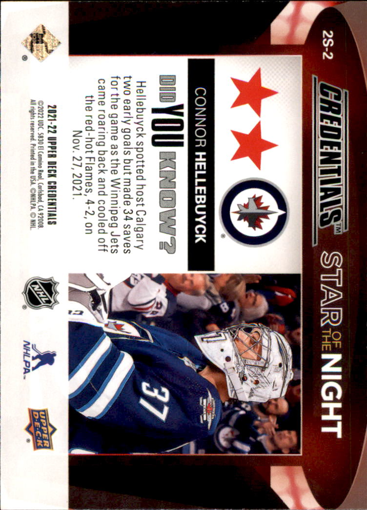 B5537- 2021-22 Upper Deck Credentials Hockey Cards -You Pick- 15+ FREE US SHIP