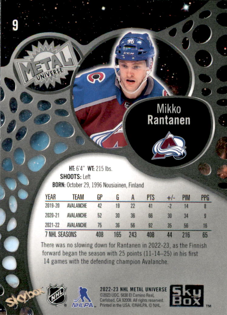 B5506- 2022-23 Metal Universe Hockey Card #s 1-200 -You Pick- 15+ FREE US SHIP