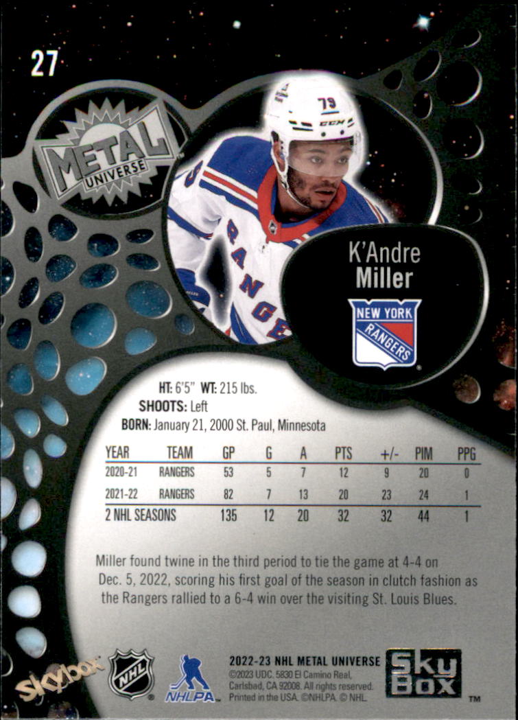 B5506- 2022-23 Metal Universe Hockey Card #s 1-200 -You Pick- 15+ FREE US SHIP