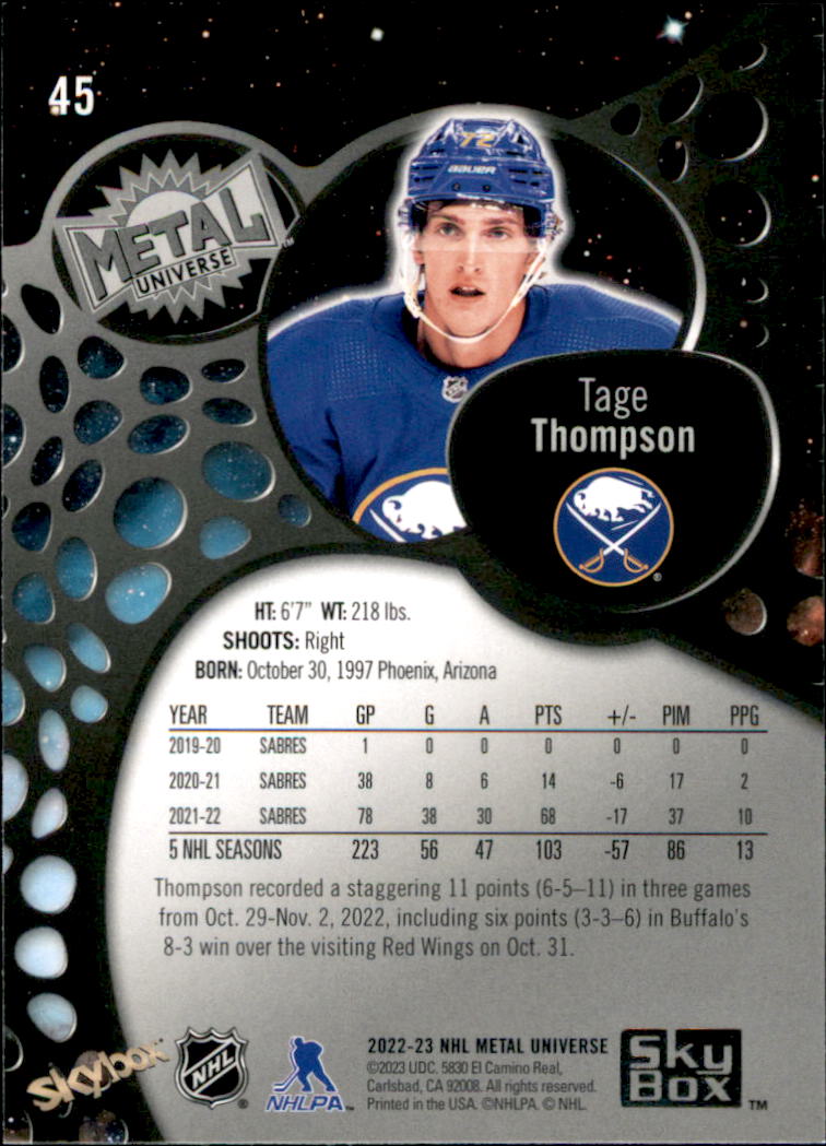 B5506- 2022-23 Metal Universe Hockey Card #s 1-200 -You Pick- 15+ FREE US SHIP