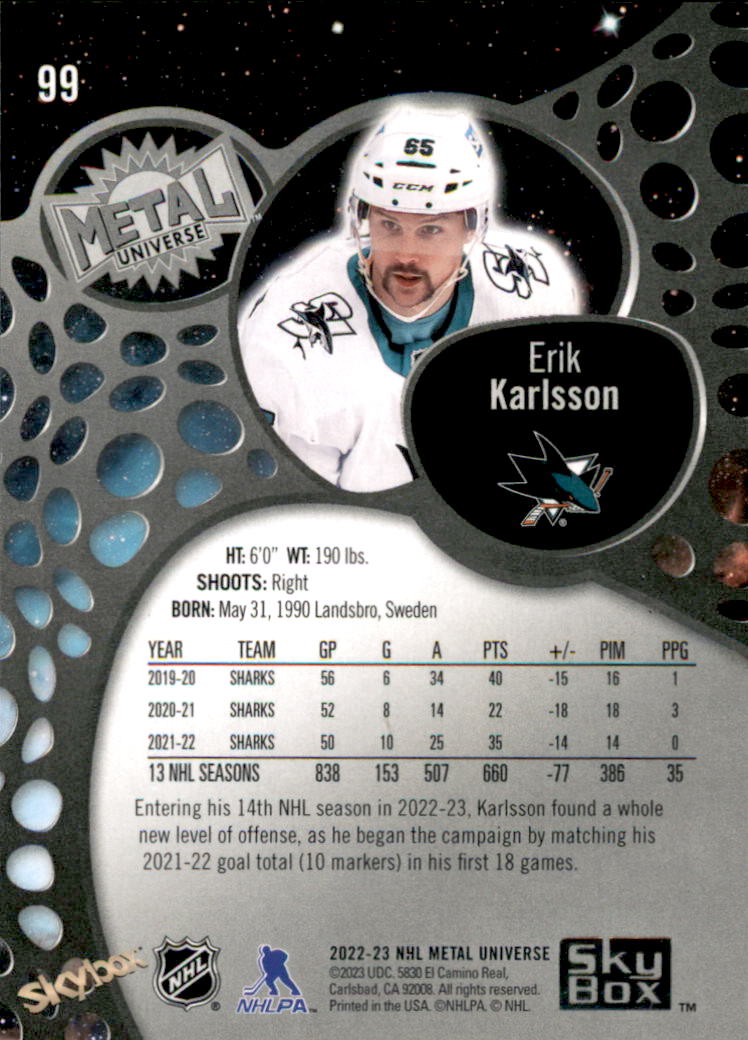 B5506- 2022-23 Metal Universe Hockey Card #s 1-200 -You Pick- 15+ FREE US SHIP