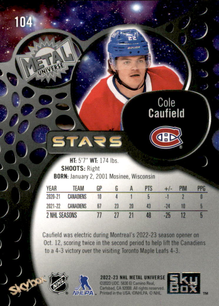 B5506- 2022-23 Metal Universe Hockey Card #s 1-200 -You Pick- 15+ FREE US SHIP