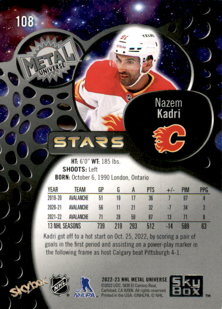 B5506- 2022-23 Metal Universe Hockey Card #s 1-200 -You Pick- 15+ FREE US SHIP