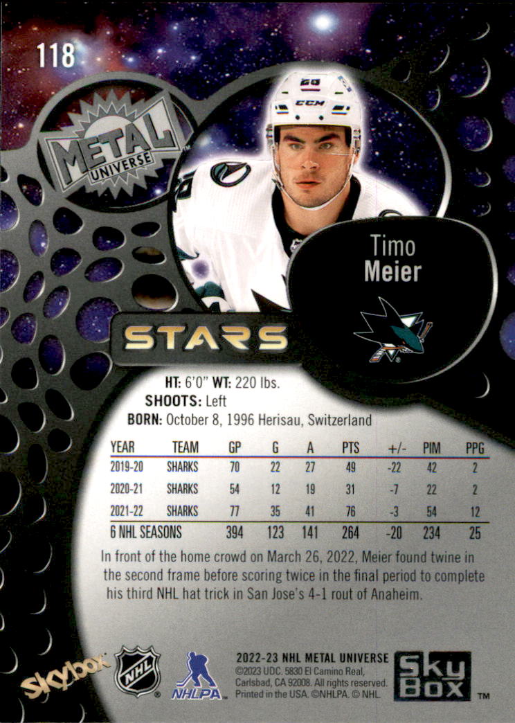 B5506- 2022-23 Metal Universe Hockey Card #s 1-200 -You Pick- 15+ FREE US SHIP