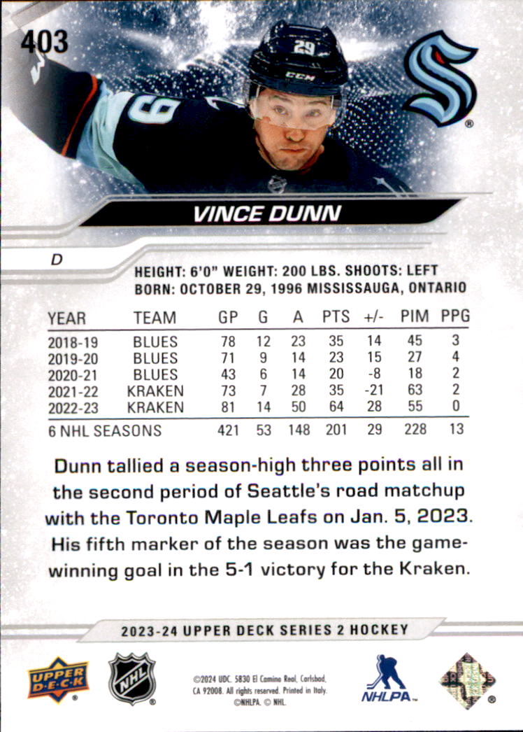 2023-24 Upper Deck Hockey Card Pick (Base) 336-593