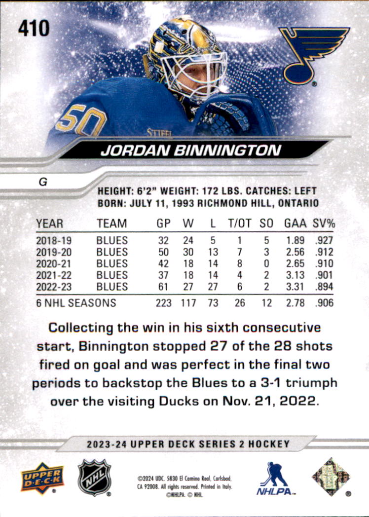 2023-24 Upper Deck Hockey Card Pick (Base) 336-593