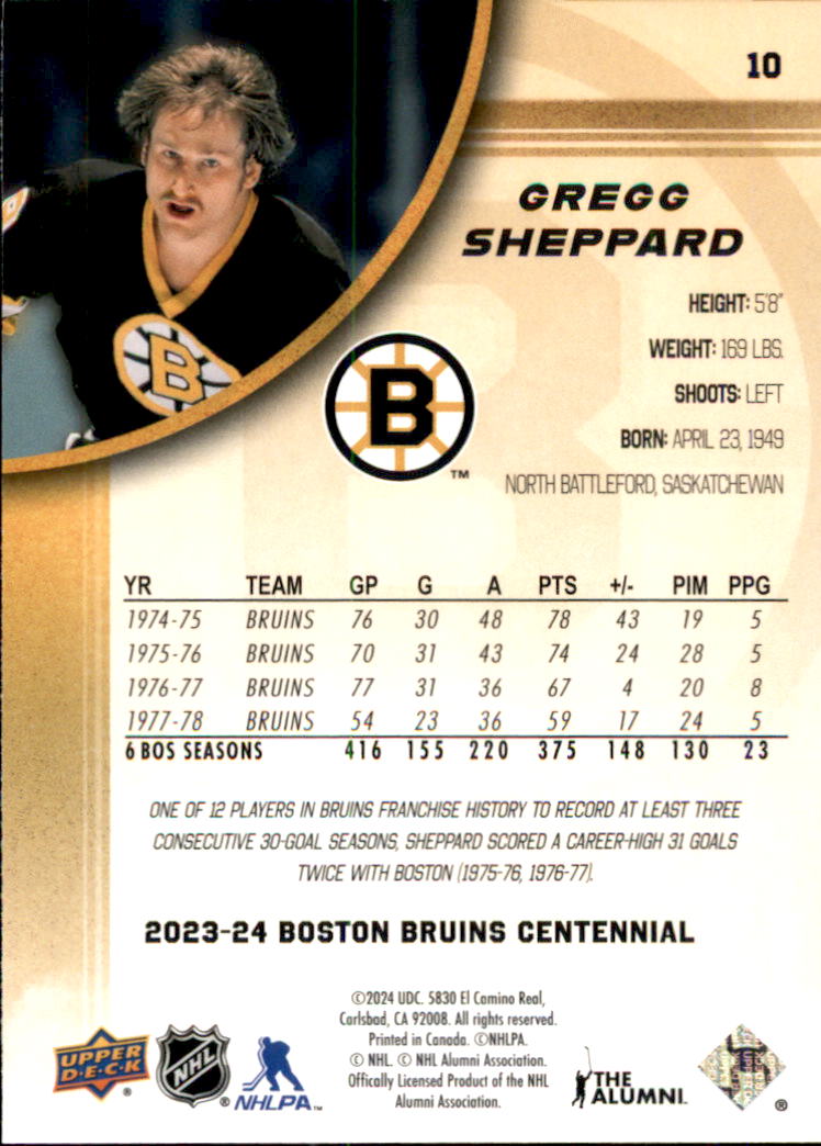 B5392- 2023-24 Upper Deck Bruins Centennial Hk Cards -You Pick- 15+ FREE US SHIP