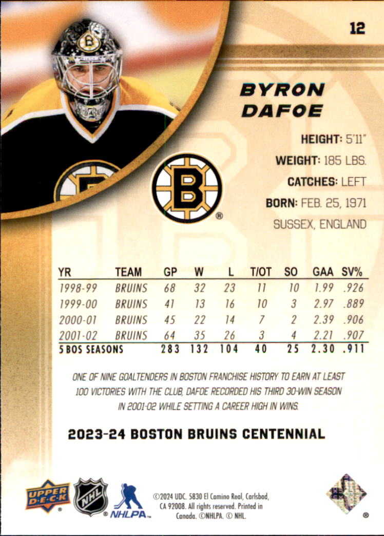 B5392- 2023-24 Upper Deck Bruins Centennial Hk Cards -You Pick- 15+ FREE US SHIP