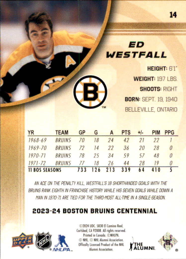 B5392- 2023-24 Upper Deck Bruins Centennial Hk Cards -You Pick- 15+ FREE US SHIP