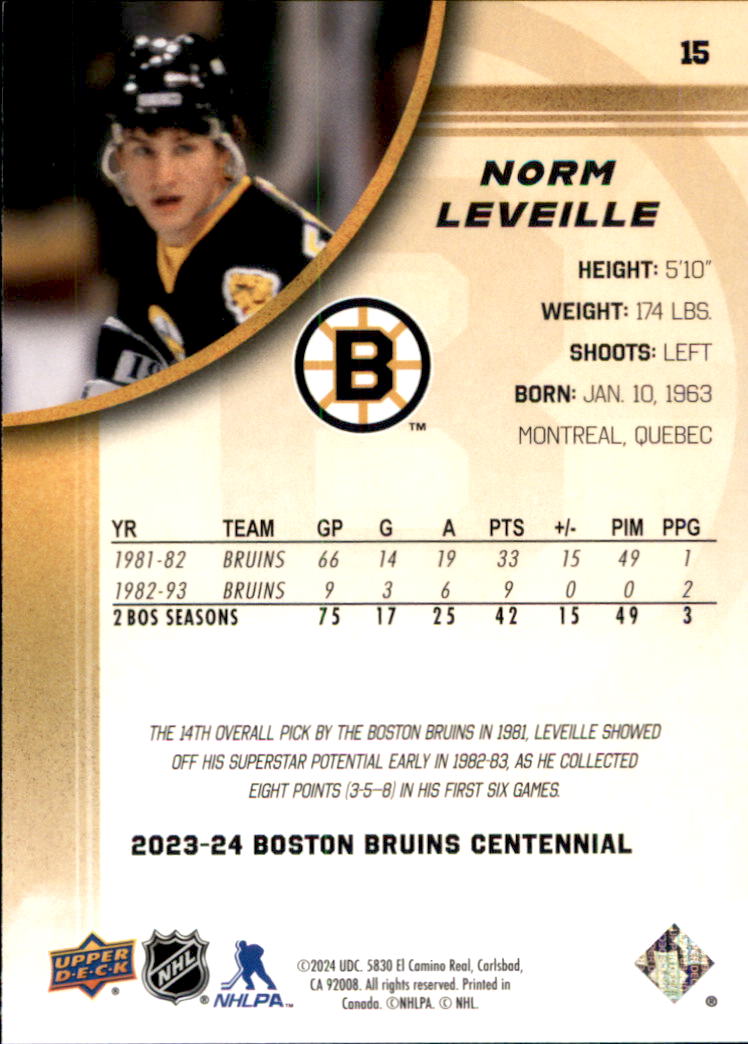 B5392- 2023-24 Upper Deck Bruins Centennial Hk Cards -You Pick- 15+ FREE US SHIP