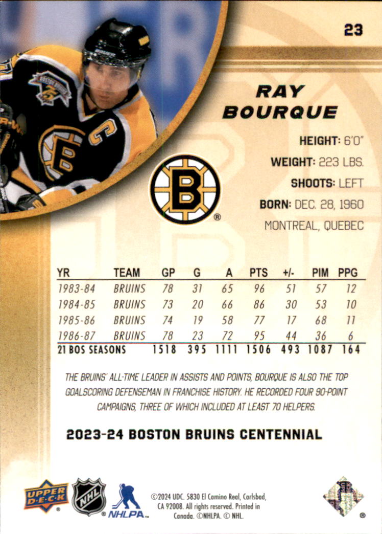 B5392- 2023-24 Upper Deck Bruins Centennial Hk Cards -You Pick- 15+ FREE US SHIP