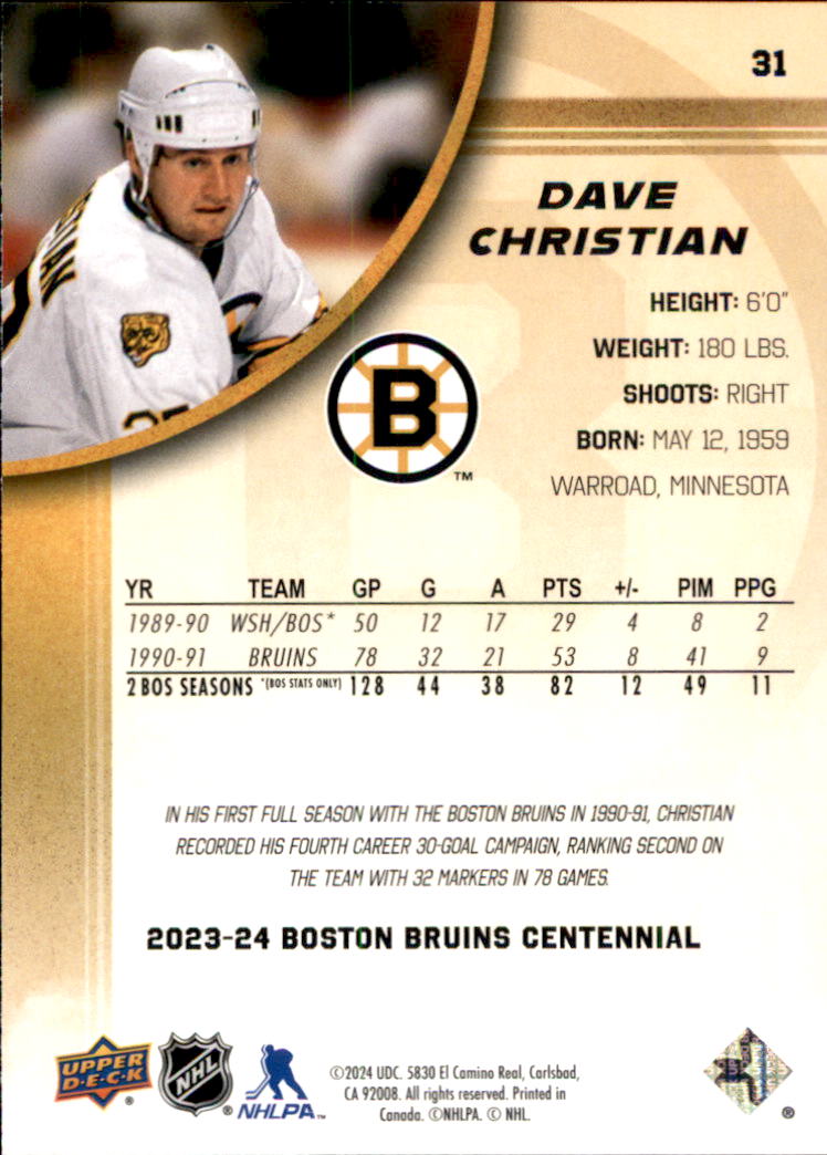 B5392- 2023-24 Upper Deck Bruins Centennial Hk Cards -You Pick- 15+ FREE US SHIP