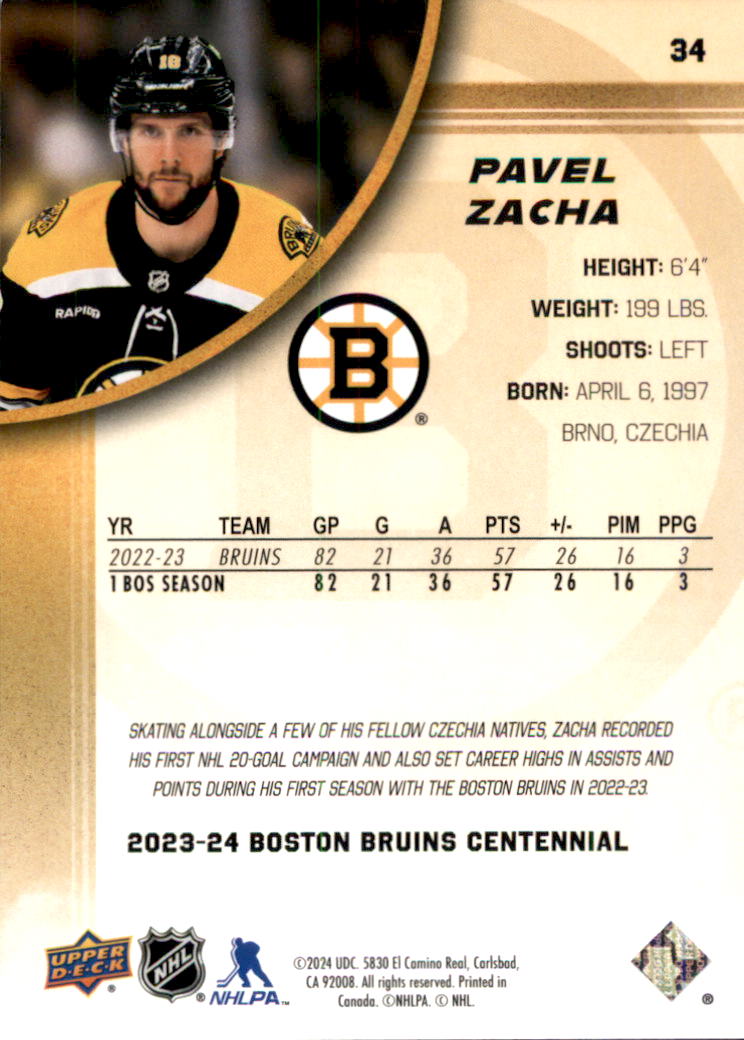 B5392- 2023-24 Upper Deck Bruins Centennial Hk Cards -You Pick- 15+ FREE US SHIP