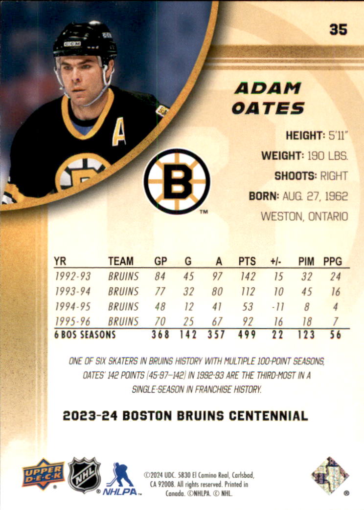 B5392- 2023-24 Upper Deck Bruins Centennial Hk Cards -You Pick- 15+ FREE US SHIP