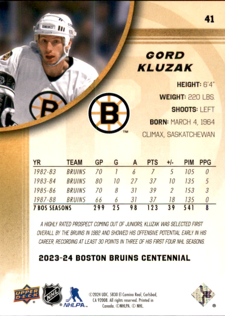 B5392- 2023-24 Upper Deck Bruins Centennial Hk Cards -You Pick- 15+ FREE US SHIP