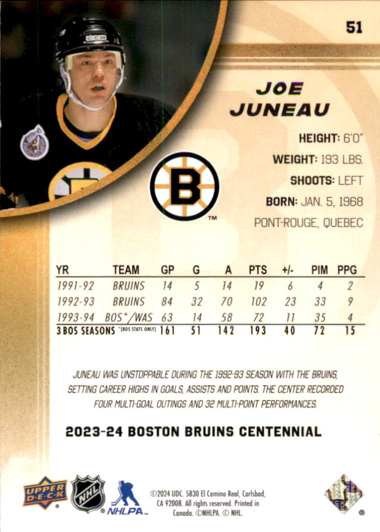 B5392- 2023-24 Upper Deck Bruins Centennial Hk Cards -You Pick- 15+ FREE US SHIP