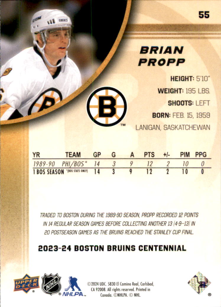 B5392- 2023-24 Upper Deck Bruins Centennial Hk Cards -You Pick- 15+ FREE US SHIP