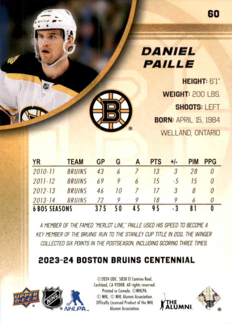 B5392- 2023-24 Upper Deck Bruins Centennial Hk Cards -You Pick- 15+ FREE US SHIP