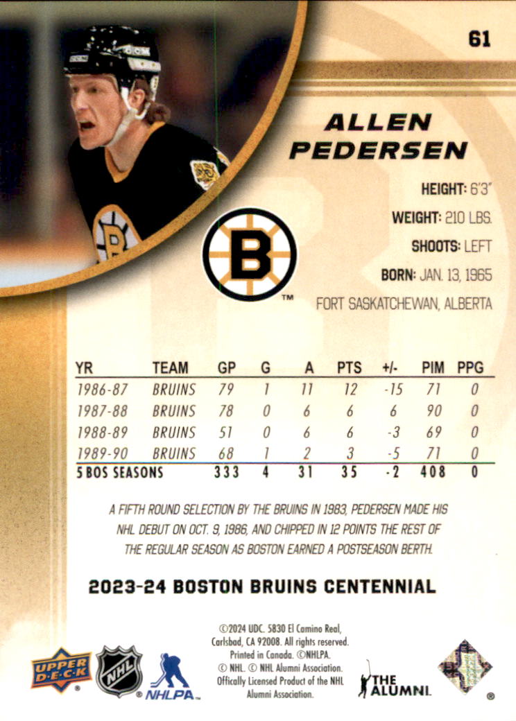 B5392- 2023-24 Upper Deck Bruins Centennial Hk Cards -You Pick- 15+ FREE US SHIP