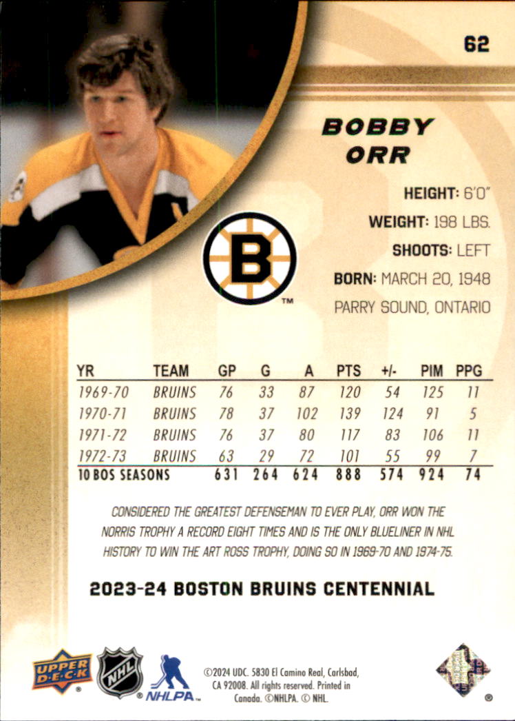 B5392- 2023-24 Upper Deck Bruins Centennial Hk Cards -You Pick- 15+ FREE US SHIP