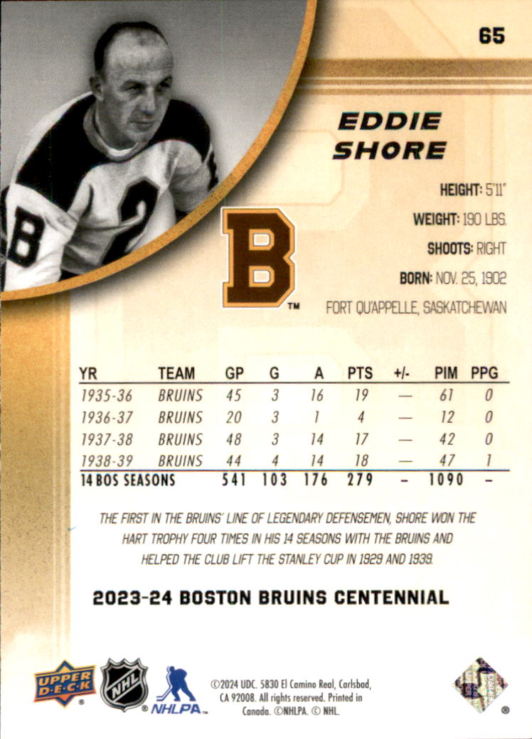 B5392- 2023-24 Upper Deck Bruins Centennial Hk Cards -You Pick- 15+ FREE US SHIP