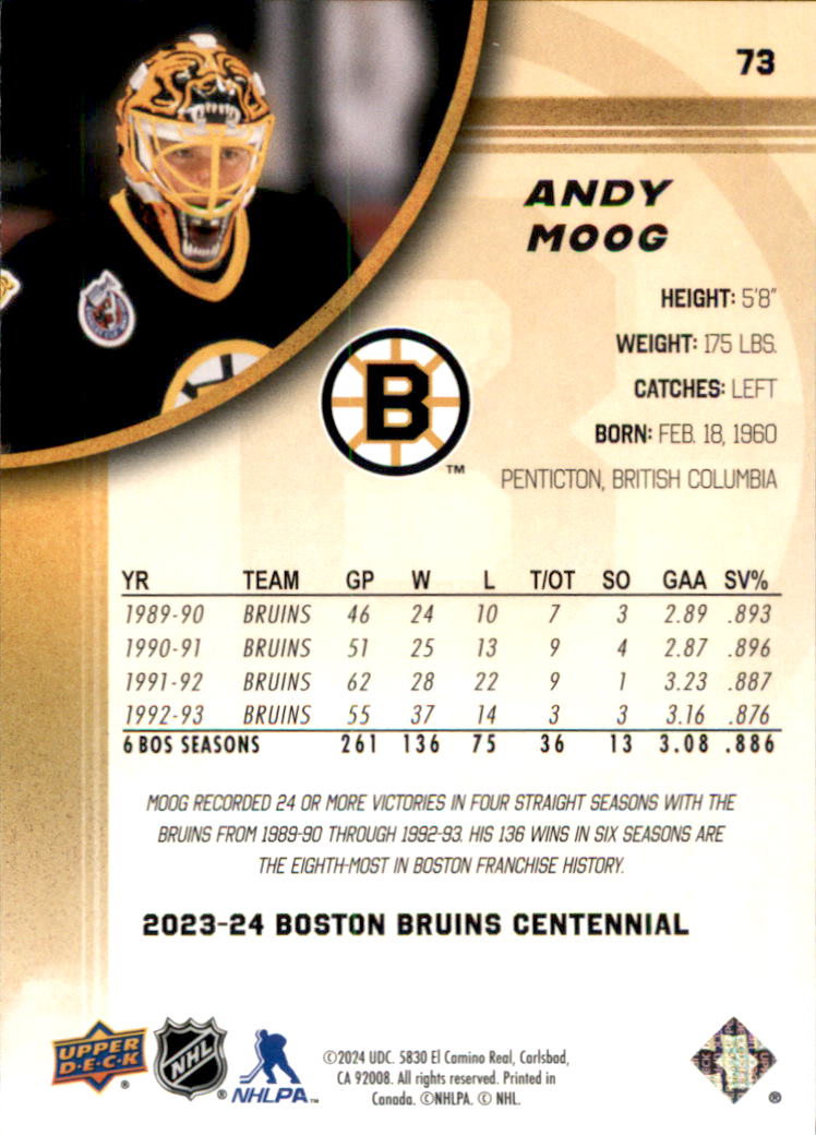 B5392- 2023-24 Upper Deck Bruins Centennial Hk Cards -You Pick- 15+ FREE US SHIP