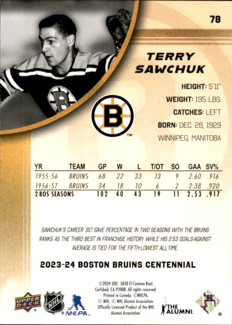 B5392- 2023-24 Upper Deck Bruins Centennial Hk Cards -You Pick- 15+ FREE US SHIP