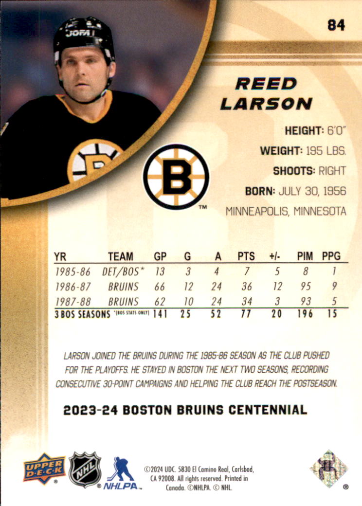 B5392- 2023-24 Upper Deck Bruins Centennial Hk Cards -You Pick- 15+ FREE US SHIP