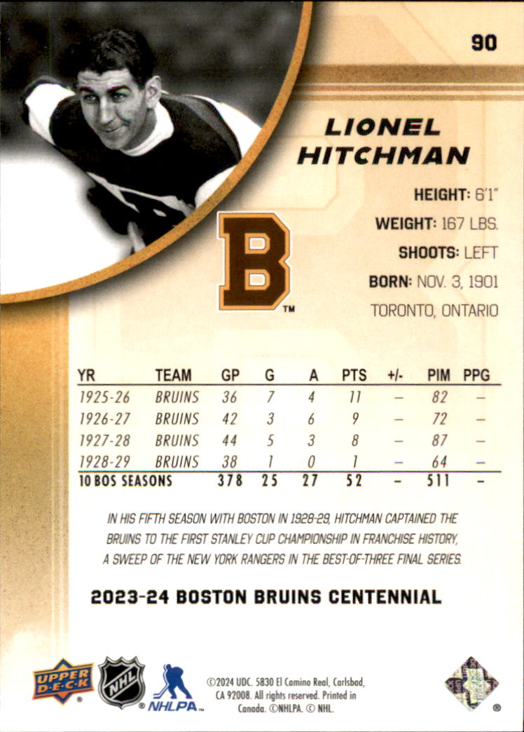 B5392- 2023-24 Upper Deck Bruins Centennial Hk Cards -You Pick- 15+ FREE US SHIP