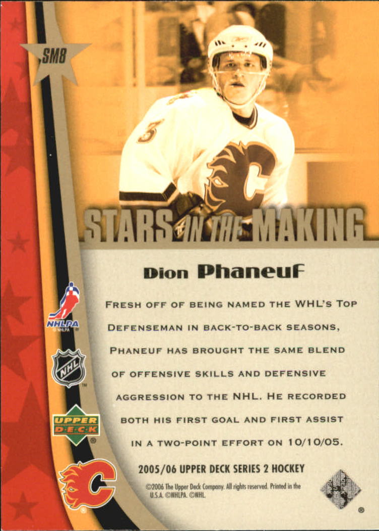 2005-06 Upper Deck Stars in the Making #SM8 Dion Phaneuf back image