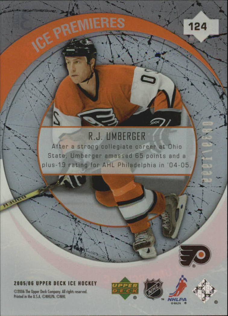 2005-06 Upper Deck Ice #124 R.J. Umberger RC back image