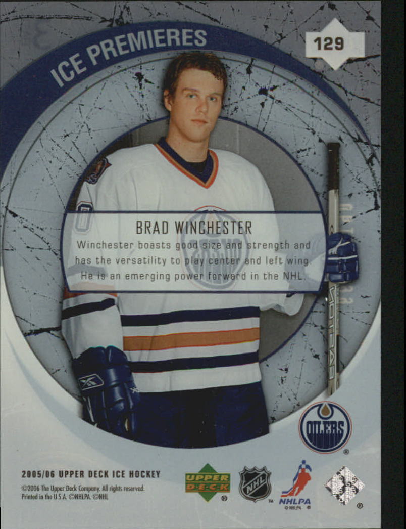 2005-06 Upper Deck Ice #129 Brad Winchester RC back image