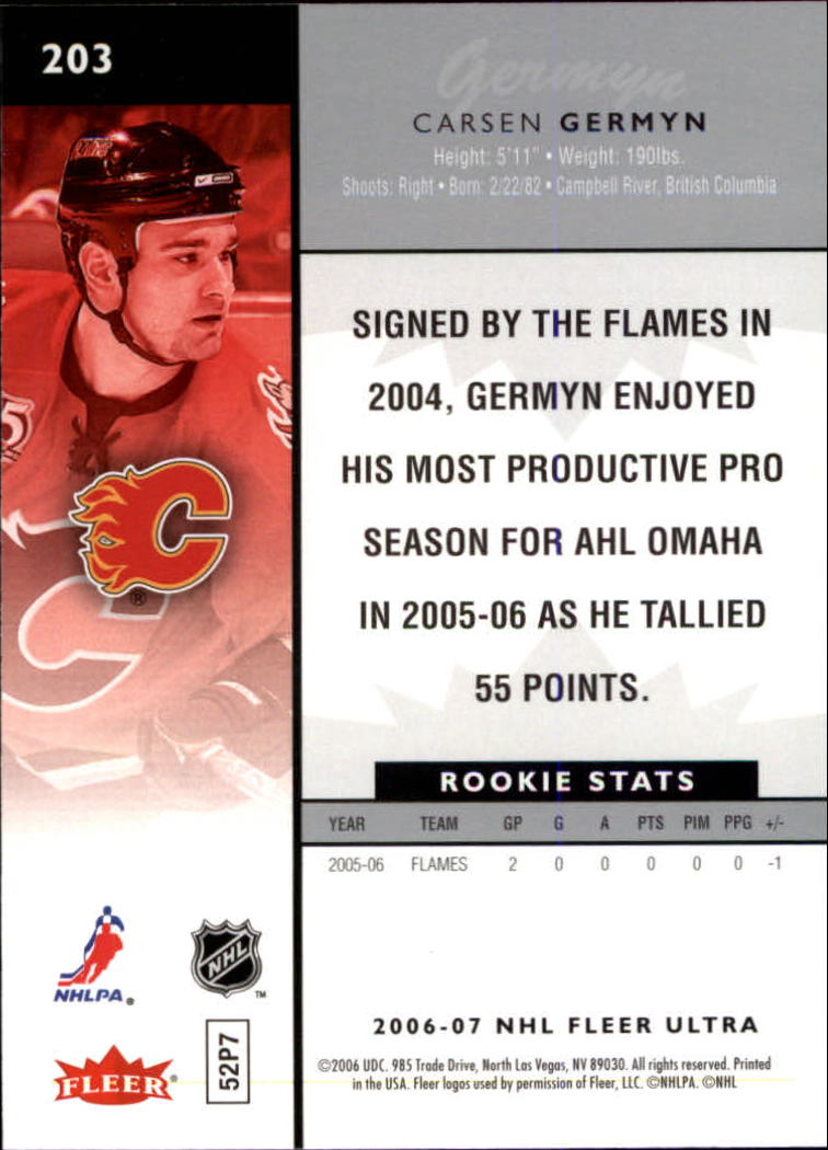 2006-07 Ultra Hockey Card Pick (Base) 101-251 - Picture 207 of 290