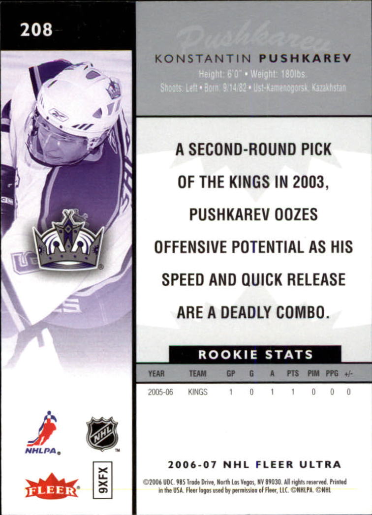 2006-07 Ultra Hockey Card Pick (Base) 101-251 - Picture 216 of 290