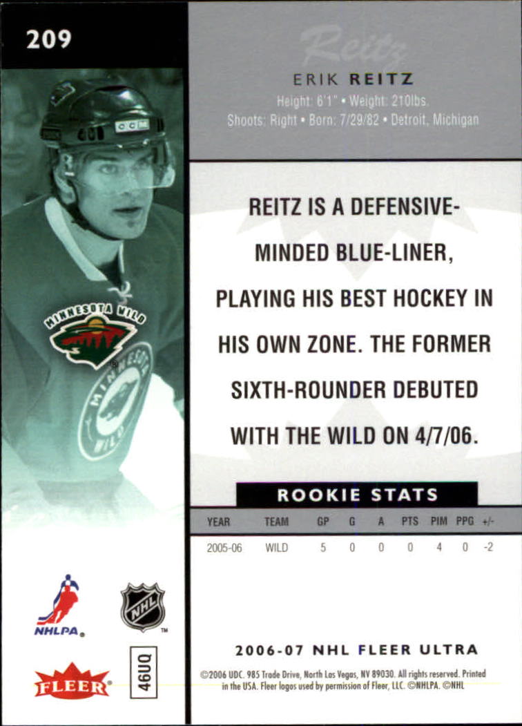 2006-07 Ultra Hockey Card Pick (Base) 101-251 - Picture 218 of 290