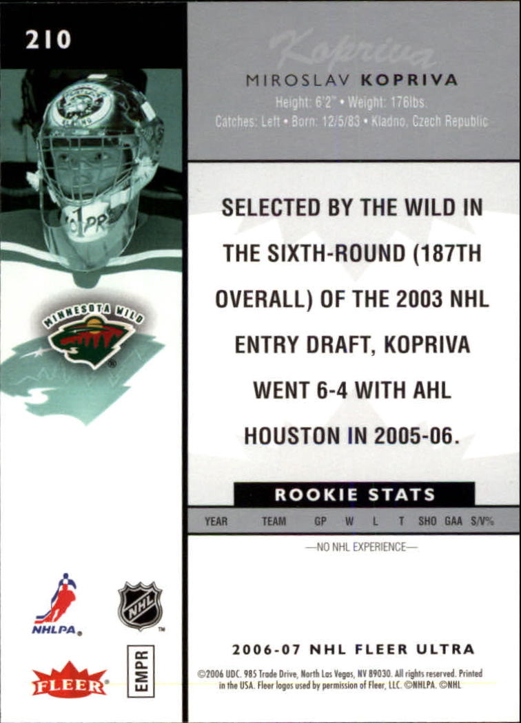 2006-07 Ultra Hockey Card Pick (Base) 101-251 - Picture 220 of 290