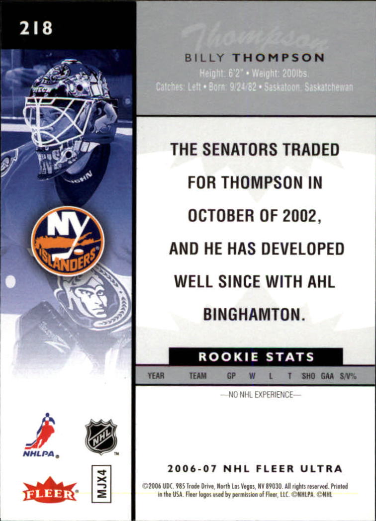 2006-07 Ultra Hockey Card Pick (Base) 101-251 - Picture 236 of 290