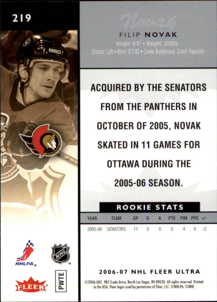 2006-07 Ultra Hockey Card Pick (Base) 101-251 - Picture 238 of 290