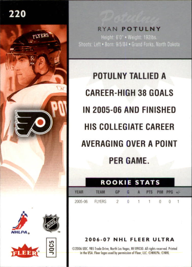 2006-07 Ultra Hockey Card Pick (Base) 101-251 - Picture 240 of 290