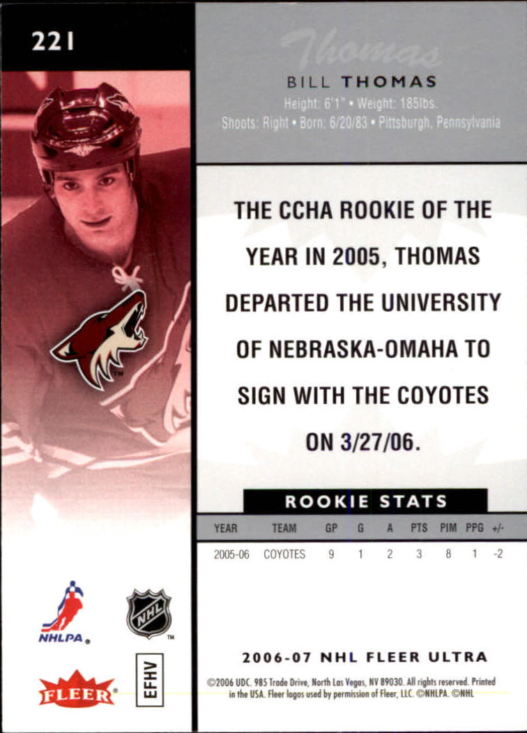 2006-07 Ultra Hockey Card Pick (Base) 101-251 - Picture 242 of 290