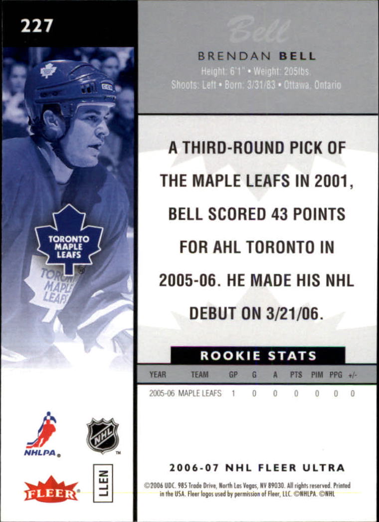 2006-07 Ultra Hockey Card Pick (Base) 101-251 - Picture 254 of 290